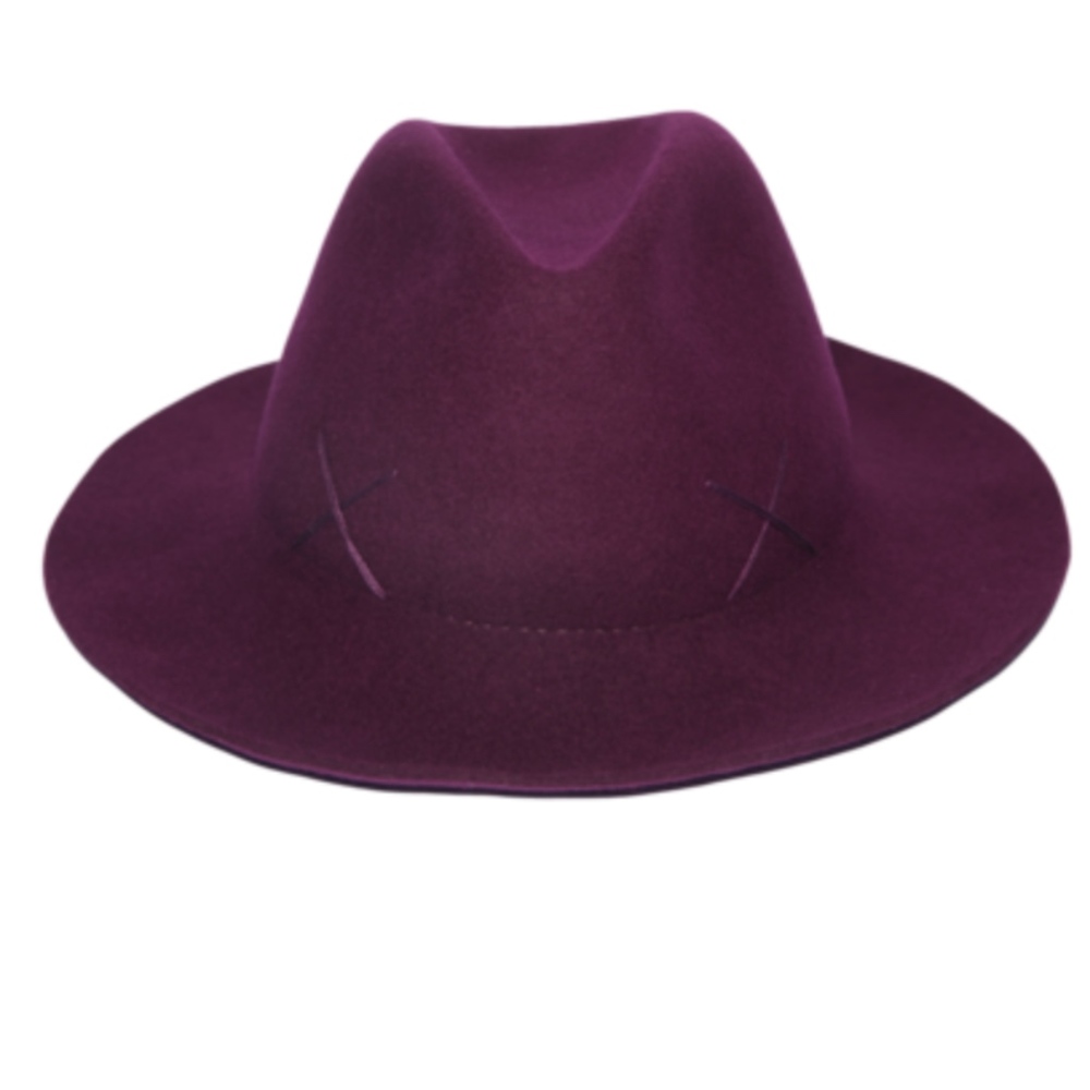 Artesano Plum Wool Hat Panama Fedora Ecuador